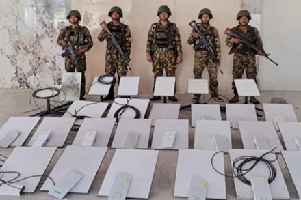 Quân đội Myanmar truy quét các trung tâm lừa đảo ở nước này. Nguồn: X