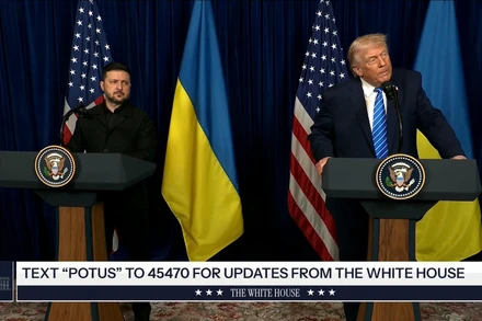 Tổng thống Mỹ Donald Trump và người đồng cấp Ukraine Volodymyr Zelensky (Ảnh: Nhà Trắng)