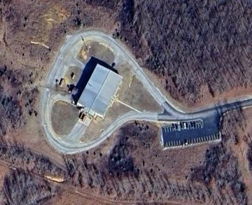 Khu vực xảy ra vụ nổ nhìn từ trên cao. Ảnh: X