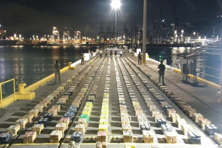 Số ma túy bị lực lượng Hải Không quân Panama thu giữ. Ảnh: Sputnik