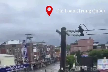 Cảnh ngập lụt chưa từng thấy tại thành phố Hòa Liên do bão Ragasa