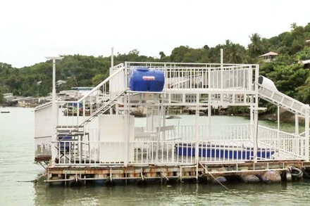 Công trình cấp nước tập trung trên đảo Hòn Tre, đặc khu Kiên Hải, tỉnh An Giang.