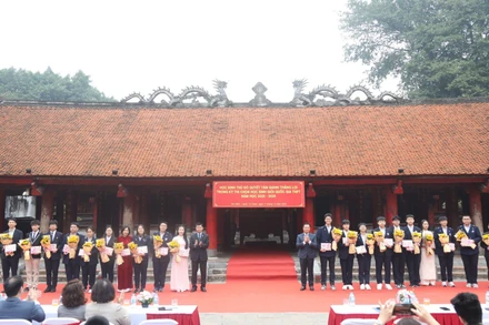 Đại diện đội tuyển của Hà Nội dự thi học sinh giỏi quốc gia năm học 2025-2026.