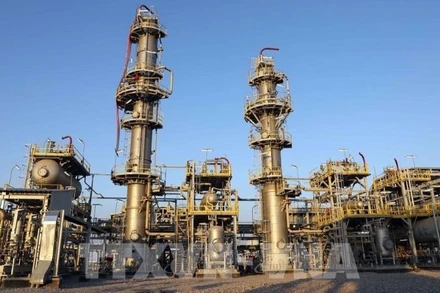 Cơ sở khai thác dầu Halfaya ở tỉnh Maysan, Iraq. (Ảnh: THX/TTXVN)