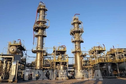 Cơ sở khai thác dầu Halfaya ở tỉnh Maysan, Iraq. (Ảnh: THX/TTXVN)