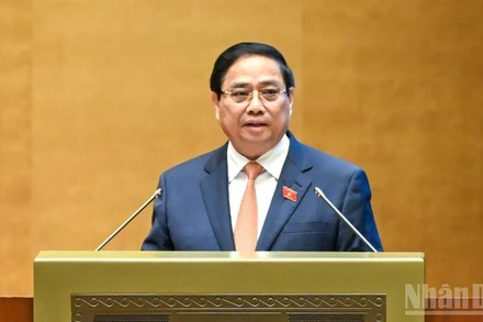 Thủ tướng Phạm Minh Chính, Trưởng Ban Chỉ đạo Trung ương về chính sách nhà ở và thị trường bất động sản. (Ảnh: DUY LINH)