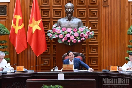 Thủ tướng Phạm Minh Chính chủ trì cuộc họp của Ban Chỉ đạo. (Ảnh: TRẦN HẢI)