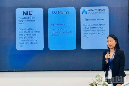 Giới thiệu phiên bản thử nghiệm AI Việt Nam. (Ảnh: HNV)