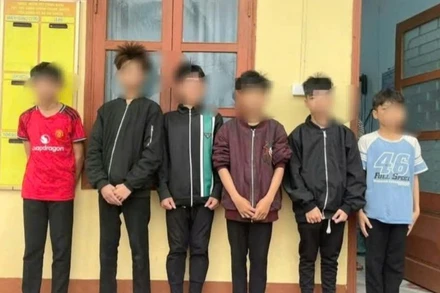 Nhóm thiếu niên có hành động ném đá vào xe ô-tô bị cơ quan công an triệu tập làm việc