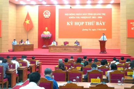 Quang cảnh kỳ họp thứ 7 Hội đồng nhân dân tỉnh Quảng Trị.