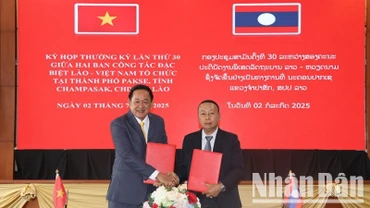 Hai bên ký kết phương hướng hợp tác giai đoạn 2025-2026. (Ảnh: HẢI TIẾN)