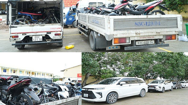 Các phương tiện vi phạm đua xe trái phép bị tạm giữ a-1.jpg