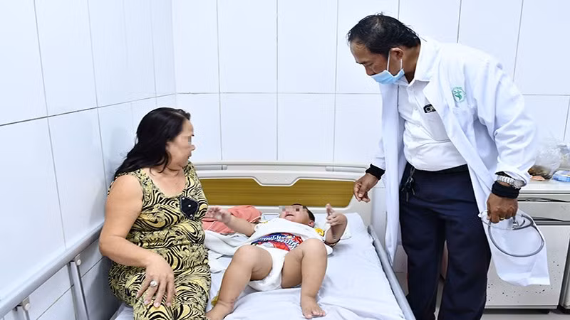 Sức khỏe cháu Q. đã bình phục sau phẫu thuật.