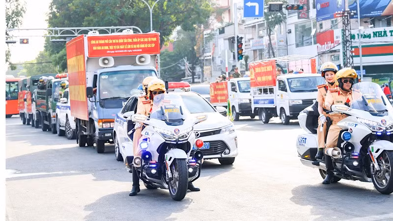 Công an thành phố Cần Thơ ra quân đợt cao điểm phòng, chống tội phạm.