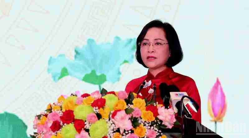 Phó Chủ tịch Quốc hội Nguyễn Thị Thanh phát biểu chỉ đạo. ndo_br_z6756682835319-6bdc081b47ca288bf2238ae9a0e06fe1.jpg