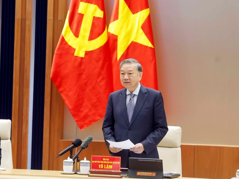 Tổng Bí thư Tô Lâm phát biểu. Ảnh: Thống Nhất/TTXVN