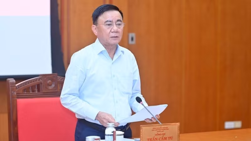 Đồng chí Trần Cẩm Tú, Ủy viên Bộ Chính trị, Thường trực Ban Bí thư. (Ảnh: ĐĂNG KHOA)