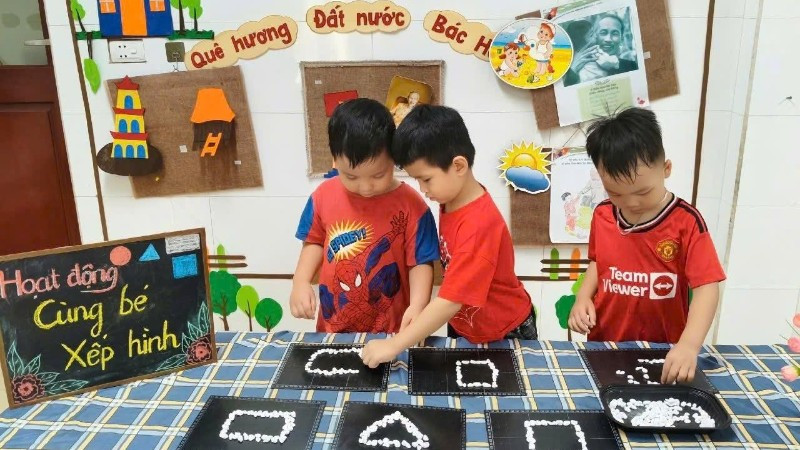 Hoạt động giáo dục tại Trường mầm non Đại Đồng 2, xã Đại Đồng, tỉnh Bắc Ninh.