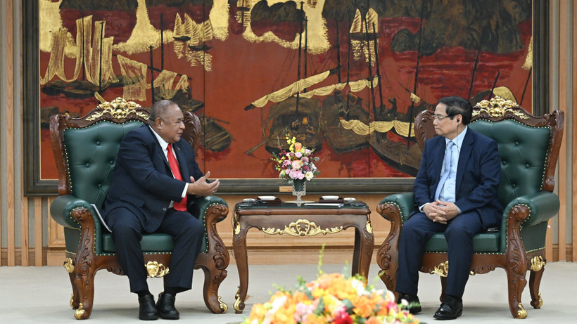 Thủ tướng Phạm Minh Chính tiếp Bộ trưởng Ngoại giao và Hợp tác Timor-Leste Bendito dos Santos Freitas.