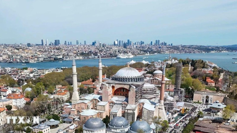 Di sản thế giới Hagia Sophia ở Istanbul, Thổ Nhĩ Kỳ. (Ảnh: THX/TTXVN)