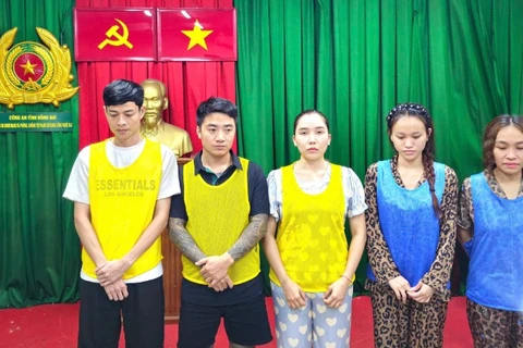 Các đối tượng bị bắt giữ.