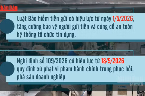 [Video] Nhiều chính sách kinh tế quan trọng có hiệu lực từ tháng 5/2026