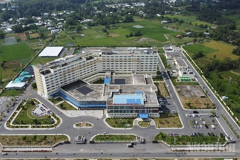 Bệnh viện đa khoa Trà Vinh, phường Nguyệt Hóa, tỉnh Vĩnh Long, nơi xảy ra vụ nổ.