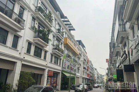 Một khu biệt thự liền kề phía đông Thủ đô. (Ảnh: HNV)