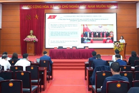 Hội nghị Ban Chấp hành Đảng bộ phường Long Biên (Hà Nội) ngày 5/12.