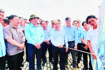 Lãnh đạo Ủy ban nhân dân tỉnh Lâm Đồng cùng với sở, ngành, doanh nghiệp xem xét tháo gỡ khó khăn tại dự án Khu công nghiệp Sơn Mỹ 1.