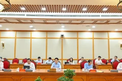 Tổ công tác của Bộ Chính trị làm việc với Ban Thường vụ Tỉnh ủy Cao Bằng và Ban Thường vụ Thành ủy Huế. (Ảnh: Thủy Nguyên)