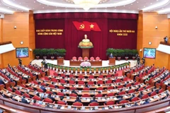 Quang cảnh Hội nghị Trung ương 12, khóa XIII. (Ảnh: ĐĂNG KHOA)