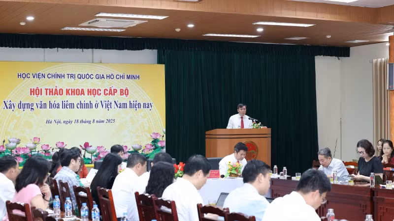 Hội thảo khoa học cấp bộ “Xây dựng văn hóa liêm chính ở Việt Nam hiện nay".