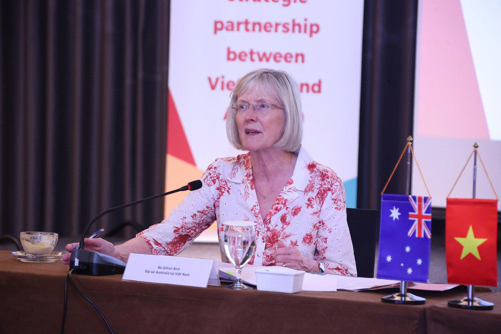 Bà Gillian Bird, Đại sứ Australia tại Việt Nam, đồng Trưởng ban Chỉ đạo VAC phát biểu tại cuộc họp. gen-h-0108-dai-su-uc-tai-viet-nam.jpg