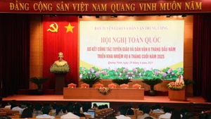Hội nghị sơ kết công tác tuyên giáo và dân vận 6 tháng đầu năm 2025. (Ảnh: NGUYÊN ANH)