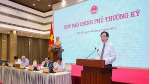 Quang cảnh buổi họp báo. (Ảnh: VGP)
