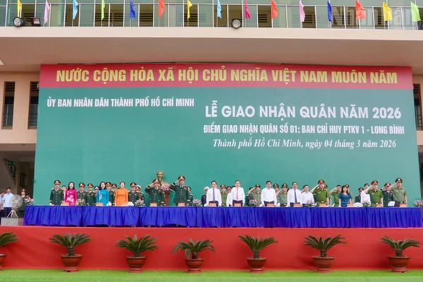 Đại biểu dự lễ giao nhận quân năm 2026.