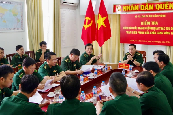 Quang cảnh buổi kiểm tra.