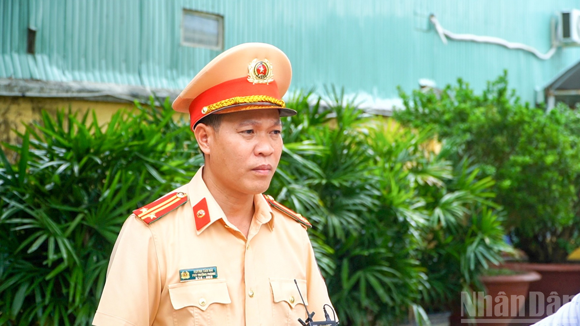 Trung tá Huỳnh Tấn Hải, Phó Trưởng phòng Cảnh sát giao thông, Công an thành phố Đà Nẵng. ndo_br_chuan-size.jpg