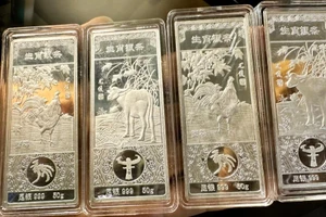 Ngày 17/12, giá bạc trong nước và thế giới tiếp tục lập đỉnh mới. (Ảnh minh họa: TTXVN)