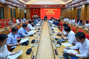 Hội nghị Ban Thường vụ, Ban Chấp hành Đảng bộ các cơ quan Đảng Trung ương. (Ảnh: DUY LINH)