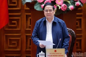 Thủ tướng Chính phủ Phạm Minh Chính chủ trì cuộc họp. (Ảnh: TRẦN HẢI)