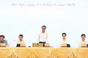 Bộ trưởng, Chủ nhiệm Văn phòng Chính phủ Đặng Xuân Phong chủ trì họp báo Chính phủ thường kỳ. (Ảnh: VGP)