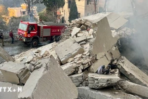 Ngôi nhà bị phá hủy sau cuộc không kích của Israel xuống Jbaa, miền Nam Liban ngày 4/12/2025. (Ảnh: THX/TTXVN)