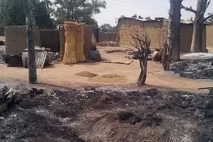 Hiện trường một vụ tấn công tại làng Kawuri, bang Borno, Nigeria. (Ảnh tư liệu: TTXVN)
