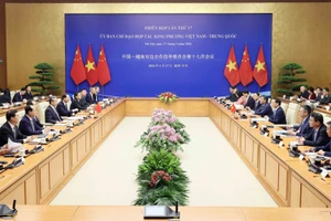 Phiên họp lần thứ 17 Ủy ban chỉ đạo hợp tác song phương Việt Nam-Trung Quốc. (Ảnh: TTXVN)
