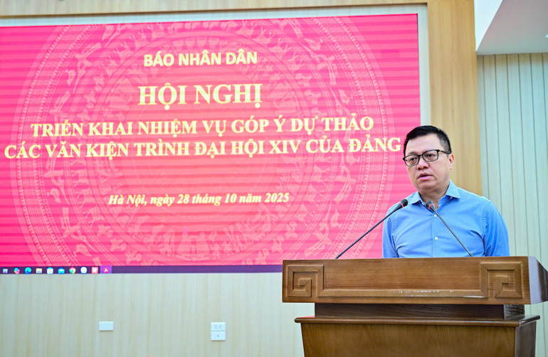 Đồng chí Lê Quốc Minh phát biểu khai mạc hội nghị. (Ảnh: BẢO LONG) 1.jpg