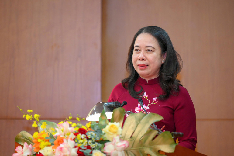 Phó Chủ tịch nước Võ Thị Ánh Xuân phát biểu chỉ đạo Đại hội. (Ảnh: THẾ ĐẠI) 6.jpg