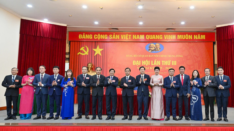 Ban Chấp hành Đảng bộ Cơ quan Ban Nội chính Trung ương lần thứ III, nhiệm kỳ 2025-2030. (Ảnh: THỦY NGUYÊN) a10.jpg