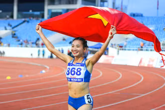 Vận động viên Nguyễn Thị Oanh là 1 biểu tượng đầy ý chí của thể thao Việt Nam. (Ảnh: THÀNH ĐẠT)